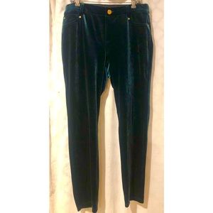 STRETCH VELVET LEGGINGS, sz. 14; INC INTERNATIONAL CONCEPTS
